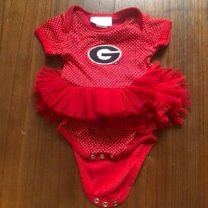 6M Georgia Bulldogs Onesie with Tutu
